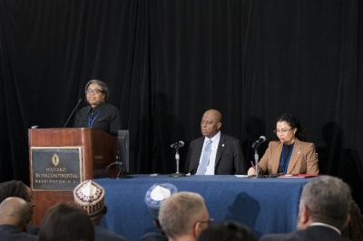 DG DMO, Patience Oniha, at the 2025 IMF/World Bank Annual Meetings which held in Washington D.C., USA, from October 13–18, 2025.